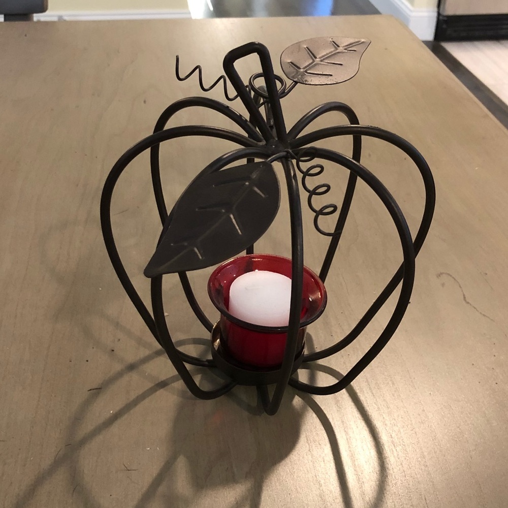 Metal Pumpkin Candle Holder - Picture 3 of 5